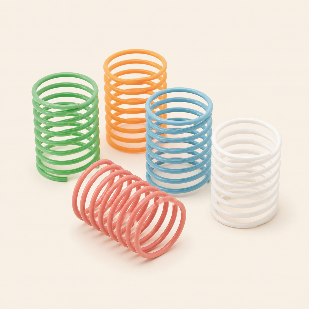 Colorful cat spring toys