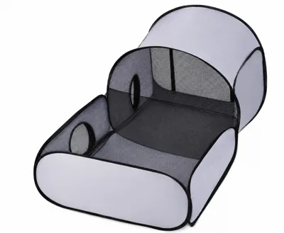 Covered pop-up cat lounge tent